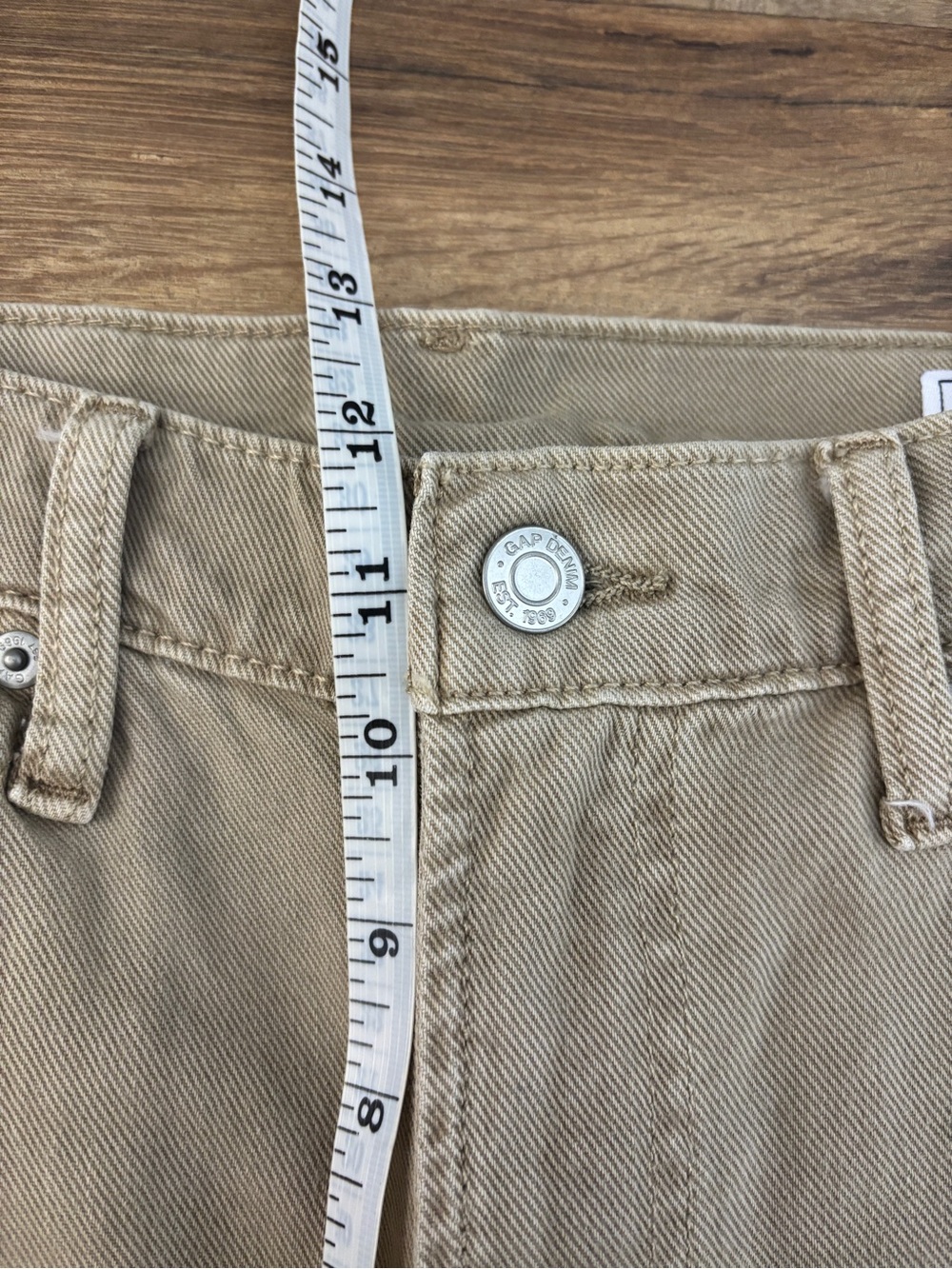 SOLD Gap High Rise Barrel Jeans Tan Khaki Women’s SOLD - Picture 7 of 8